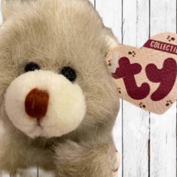 Ty Attic Treasures Collection Bear Dickens Jointed Tan Plush Stuffed Animal 8” - Picture 2 of 16